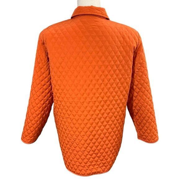 Susan Graver Quilted Utility Jacket Size S Orange Barn Equestrian Cabincore - Picture 5 of 9